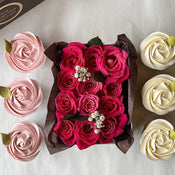 mother's day rosette cupcakes & fresh flowers