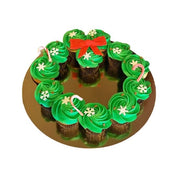 wreath cupcake cake